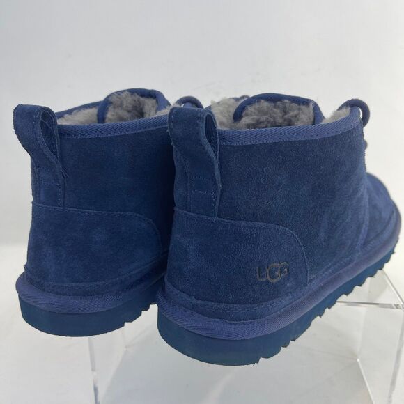 UGG Neumel New Navy Blue Suede Boots Mens Size 8 - Picture 10 of 12